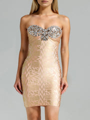 Floral Sequin Embroidered Sleeveless Slim Evening Party Mini Dress