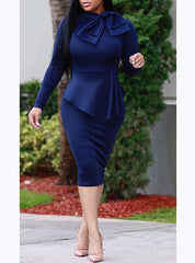 Form Fitted Style Peplum Dress