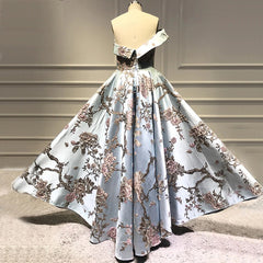 Formal Evening One-Shoulder Embroidery Long Prom Gown