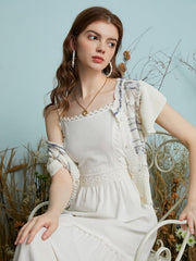Guipure Lace Adjustable Strap Open Back Zip Maxi Dress
