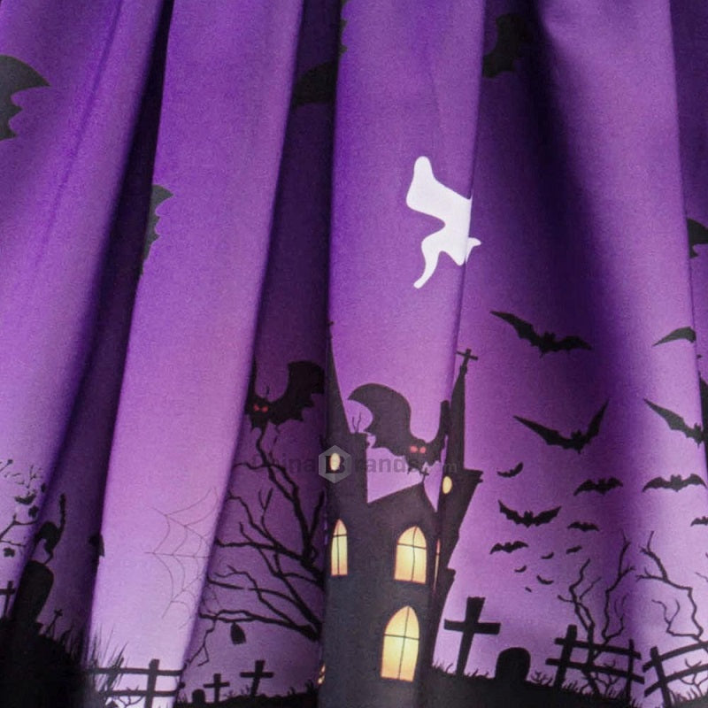 Halloween Vintage Lace Insert Pin Up Dress