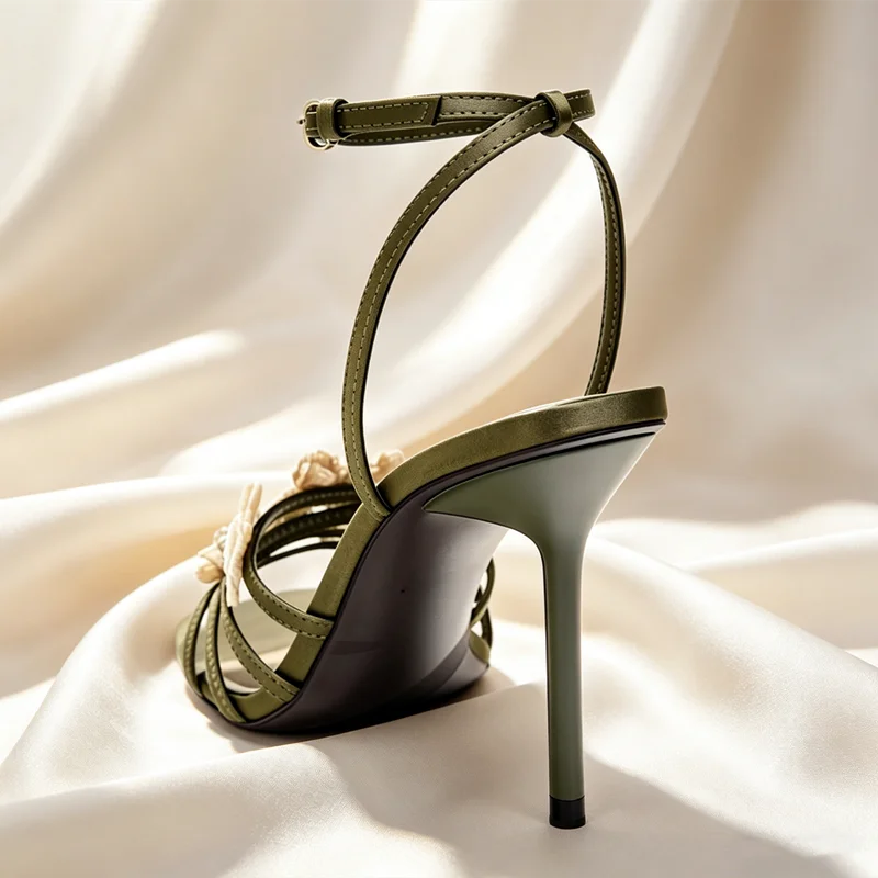 Hand Embroidery Butterfly Detail High Heel