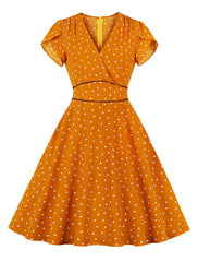 Heart Print Short Sleeve Mini Dress