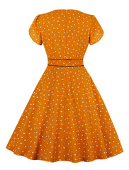Heart Print Short Sleeve Mini Dress