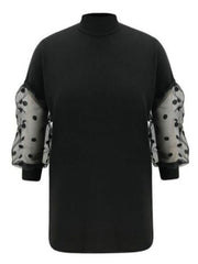 Casual High Collar Long Sleeve Mini Dress