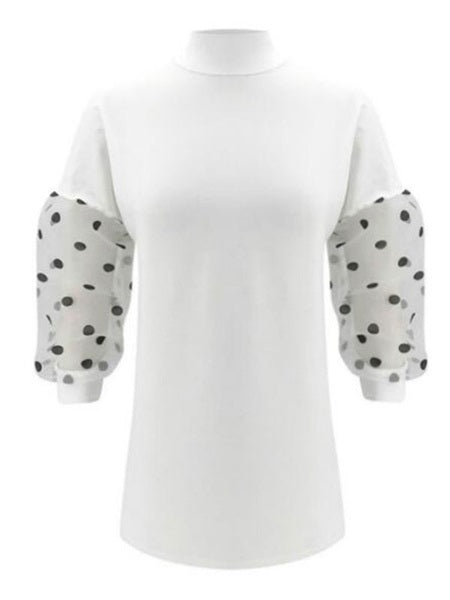 Casual High Collar Long Sleeve Mini Dress