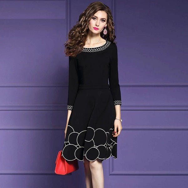 High Quality A-Line Embroidery Party Dress
