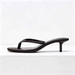 High Quality Black Silk Kitten Heel