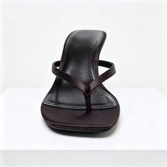 High Quality Black Silk Kitten Heel