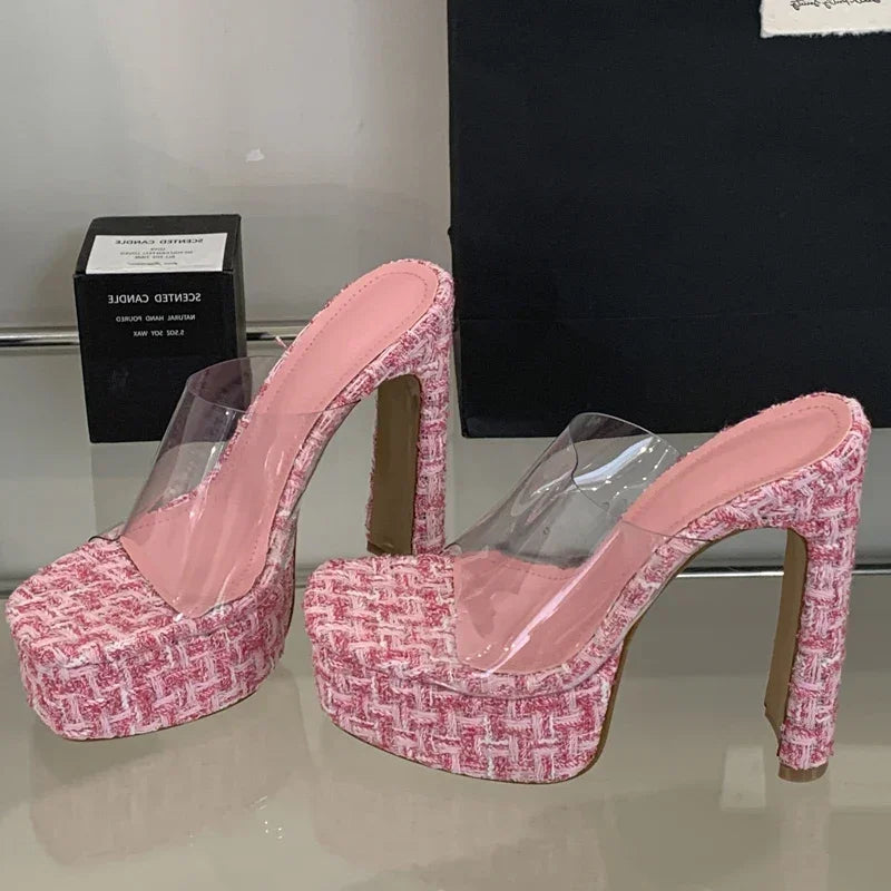 High Quality Clear PVC High Heel