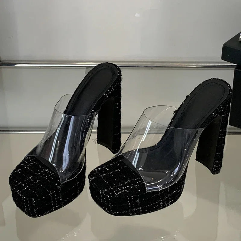 High Quality Clear PVC High Heel