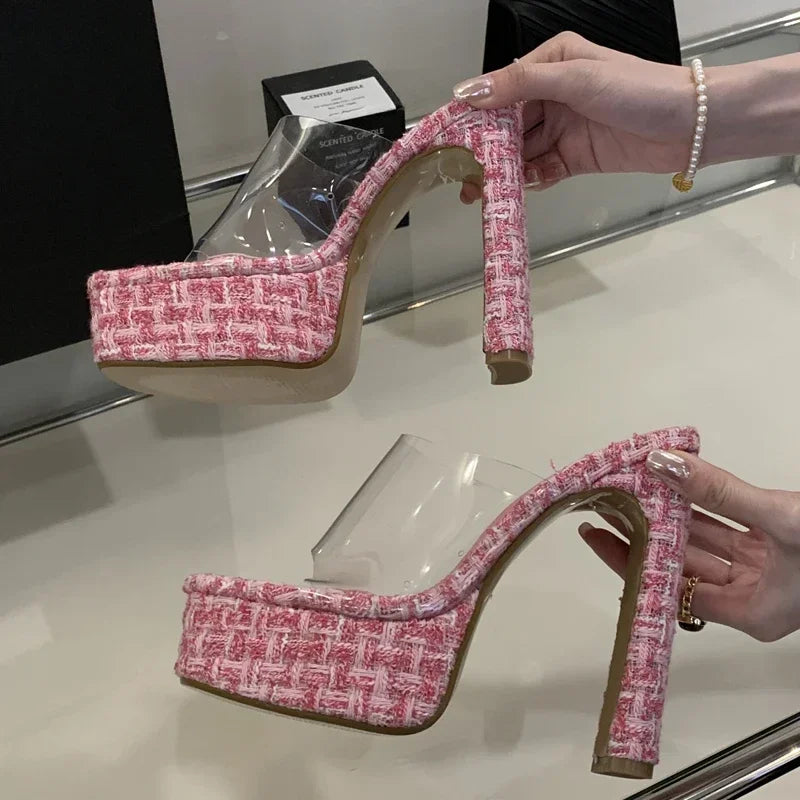 High Quality Clear PVC High Heel