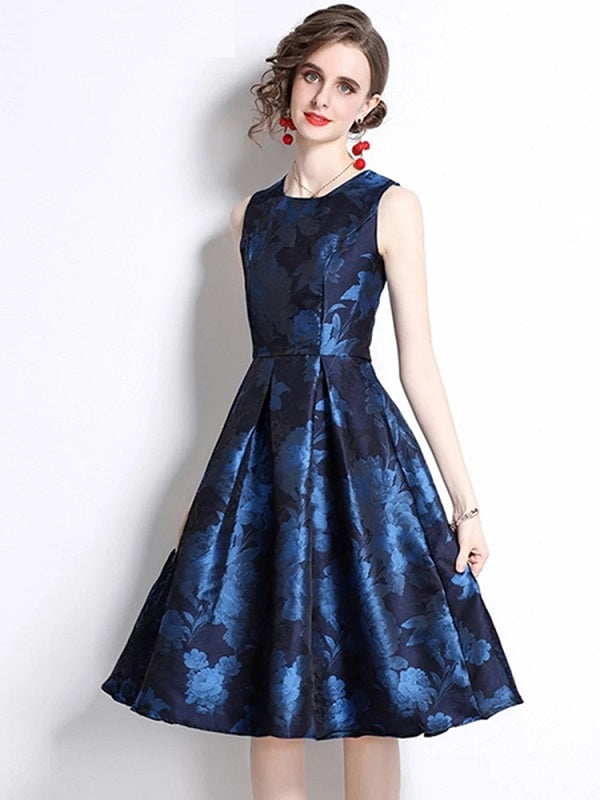 High Quality Elegant Tank Vintage Designer Party Dress