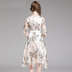 High Quality Embroidery Lace Designer Party Dress