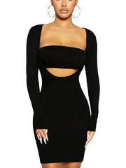 Hollow Out Outwear Club Party Dress