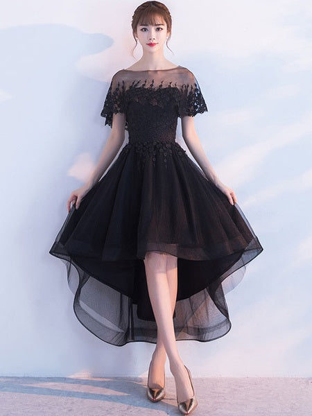 Strapless A Line High Low Asymmetrical Prom Dresses With Poncho