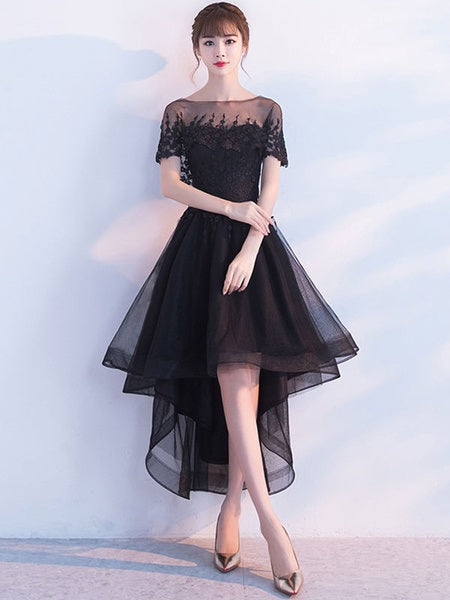 Strapless A Line High Low Asymmetrical Prom Dresses With Poncho
