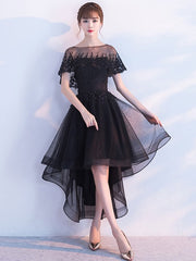 Strapless A Line High Low Asymmetrical Prom Dresses With Poncho