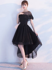 Strapless A Line High Low Asymmetrical Prom Dresses With Poncho