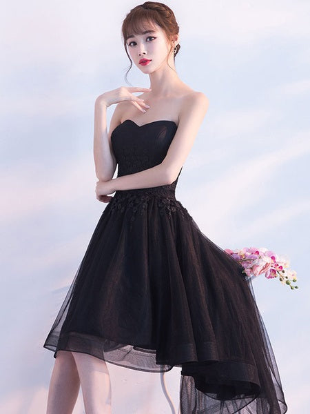 Strapless A Line High Low Asymmetrical Prom Dresses With Poncho