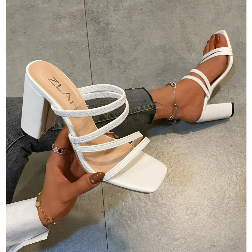 Hot Sandals Luxury Brand Design Rivet High Heel