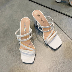 Hot Sandals Luxury Brand Design Rivet High Heel