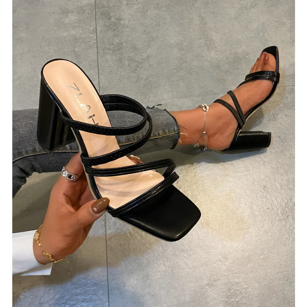 Hot Sandals Luxury Brand Design Rivet High Heel