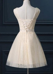 Illusion Neckline A-Line Bridesmaid Dress