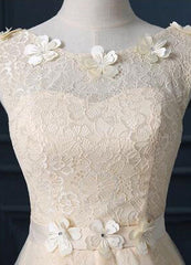 Illusion Neckline A-Line Bridesmaid Dress