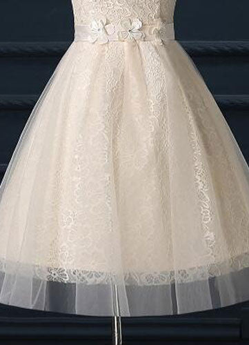 Illusion Neckline A-Line Bridesmaid Dress