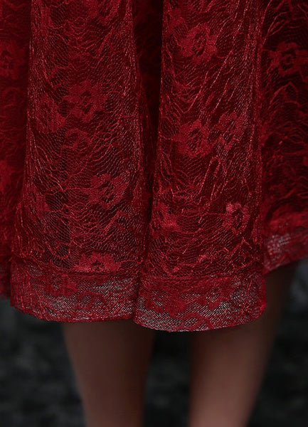 Lace Cocktail  Flower Beading Prom Party Dress