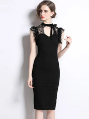 Lace Cocktail High Quality Designer Vintage Dress