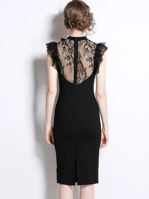 Lace Cocktail High Quality Designer Vintage Dress