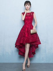 Elegant Lace Zipper Cocktail Party Prom Midi Dress