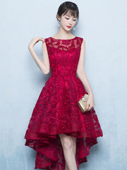 Elegant Lace Zipper Cocktail Party Prom Midi Dress