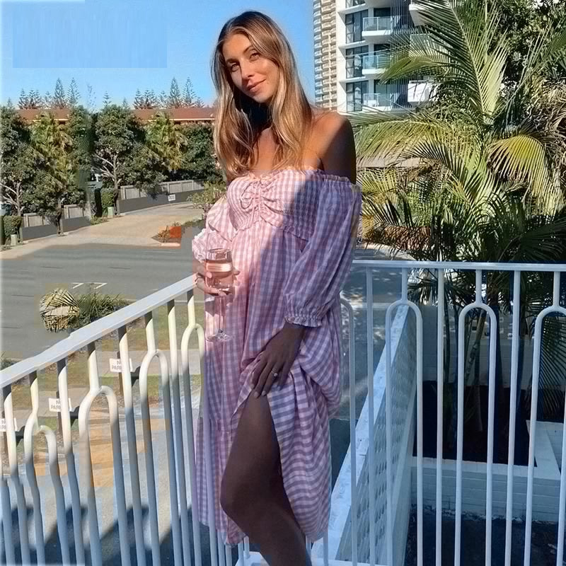 Lace Up Off Shoulder Elegant Long Maxi Dress