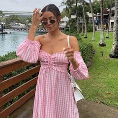 Lace Up Off Shoulder Elegant Long Maxi Dress