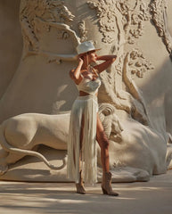 Lack Tassel Peals Bandage Naked Waist Cut Out Party Evening Dress