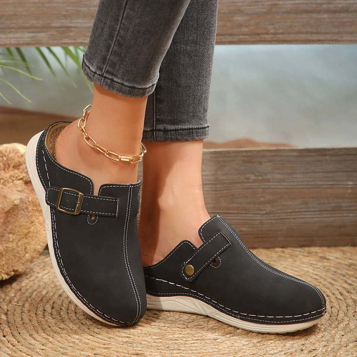 Large Size 42 Baotou Half Slippers for Spring Shoes
