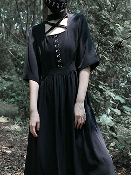 Lolita OP Cross Front One Piece Traditional Dresses