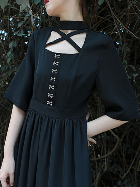 Lolita OP Cross Front One Piece Traditional Dresses