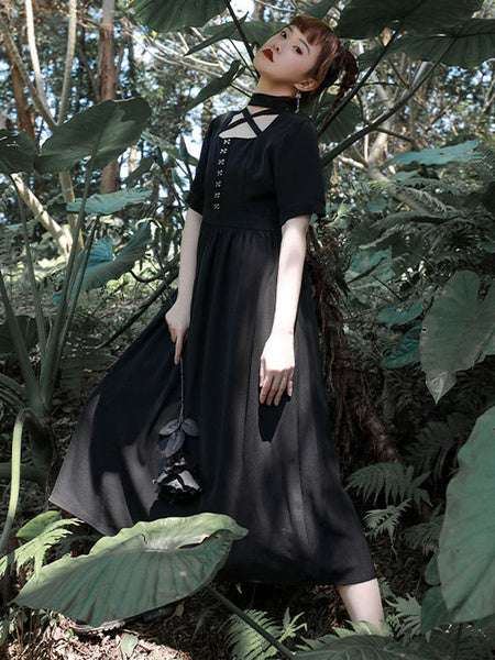 Lolita OP Cross Front One Piece Traditional Dresses