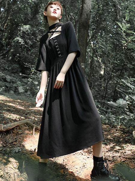 Lolita OP Cross Front One Piece Traditional Dresses
