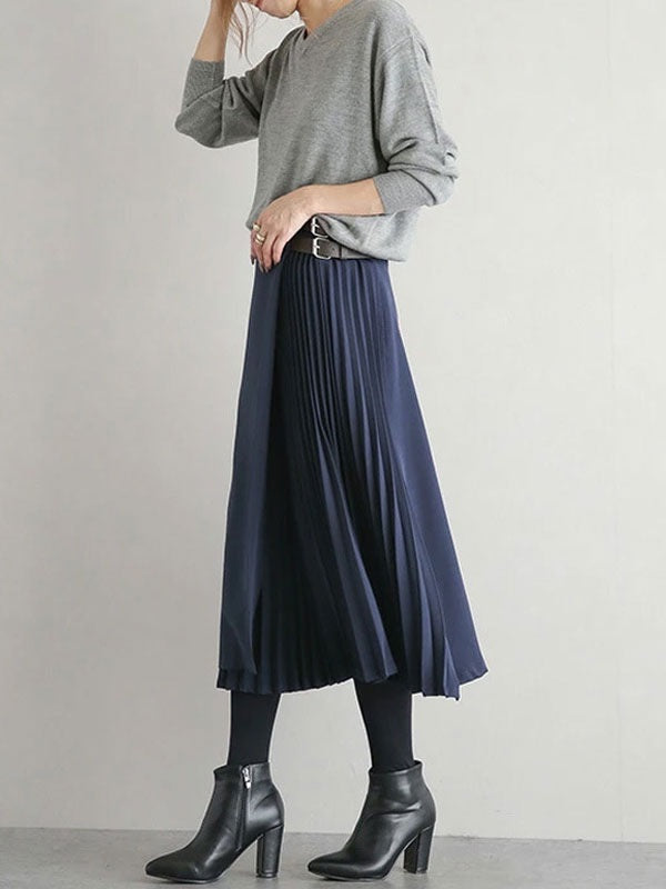 Long Skirt Cotton Polyester Bottoms