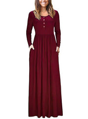 Long Sleeves Casual Maxi-Length Dress