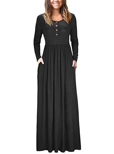Long Sleeves Casual Maxi-Length Dress