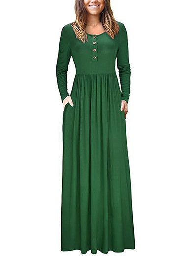 Long Sleeves Casual Maxi-Length Dress