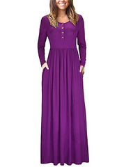 Long Sleeves Casual Maxi-Length Dress
