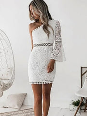 Casual Long Sleeves Open Shoulder Bodycon Midi Dresses