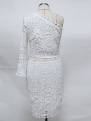 Casual Long Sleeves Open Shoulder Bodycon Midi Dresses